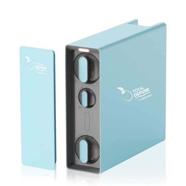 Alkanatur Total Depure 800: Sistema de ósmosis inversa de flujo directo. Agua osmotizada y alcalina