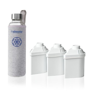 Pack filtre Alkanatur Drops avec bouteille en borosilicate