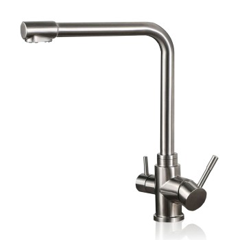 Grifo Alkanatur de 3 vías. Agua fría, agua caliente y agua filtrada