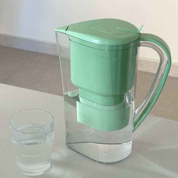 Jarra Verde Alkanatur Drops con 1 filtro Zeolita Clinoptilolita