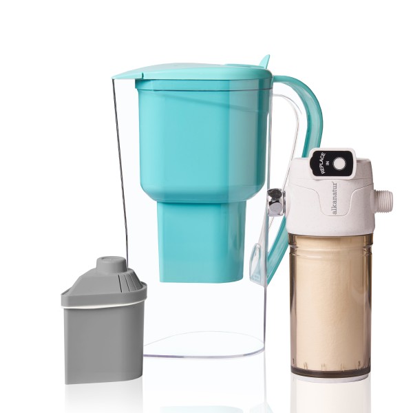 Pack Carafe Alkanatur Drops et Filtre de Douche 50 000 L