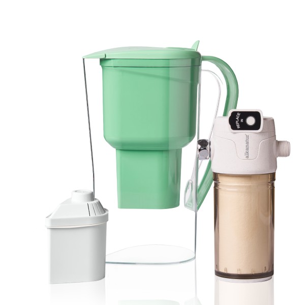 Pack Carafe Alkanatur Drops et Filtre de Douche 50 000 L