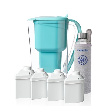 Alkalinity pack with borosilicate bottle and 4 filters