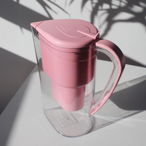 Carafe Rose Alkanatur Drops Solidarity Zéolite Clinoptilolite avec 1 filtre