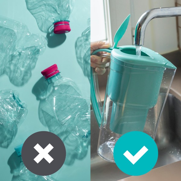 Carafe Alkanatur Drops Vert Environnement Zéolite Clinoptilolite avec 1 filtre