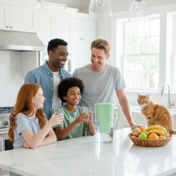 Carafe Alkanatur Drops Vert Environnement avec 1 filtre