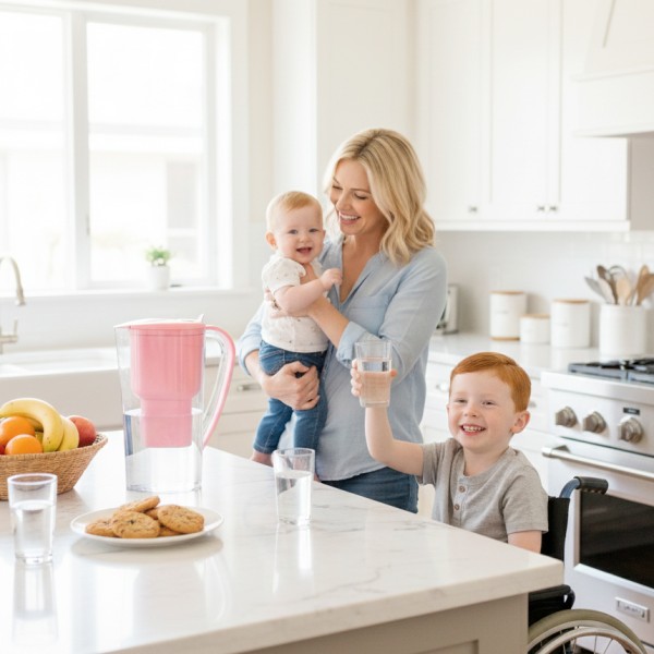 Alkanatur Drops Solidarity Pink Zeolite Clinoptilolite Jug with 1 filter