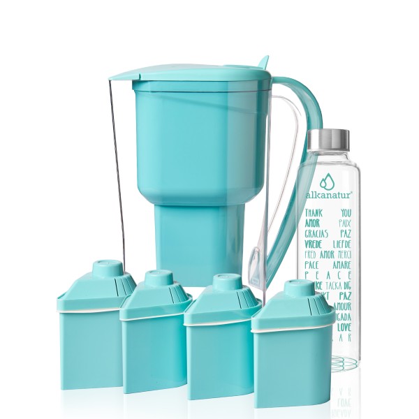 Pack d'alcalinité avec bouteille en borosilicate avec 4 filtres