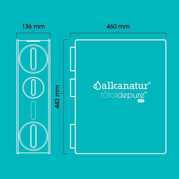 Alkanatur Total Depure 800 : Système d'osmose inverse à flux direct