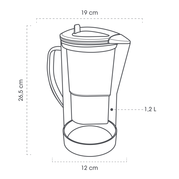 Carafe en Verre Alkanatur ClearDrops Zéolite Clinoptilolite