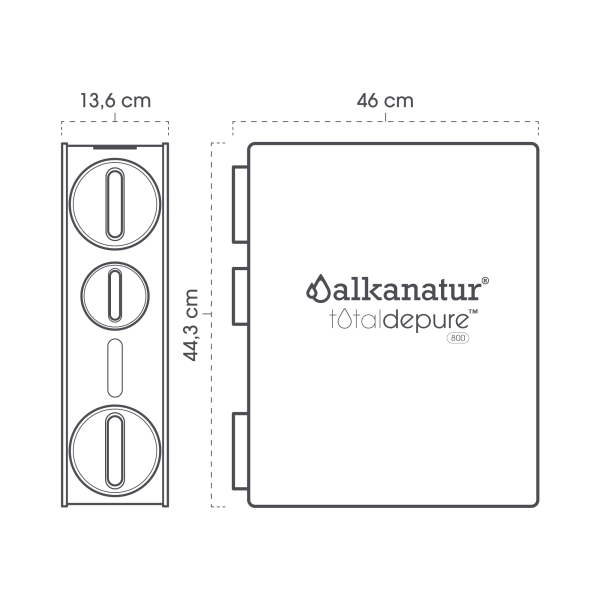 Alkanatur Total Depure 800 : Système d'osmose inverse à flux direct