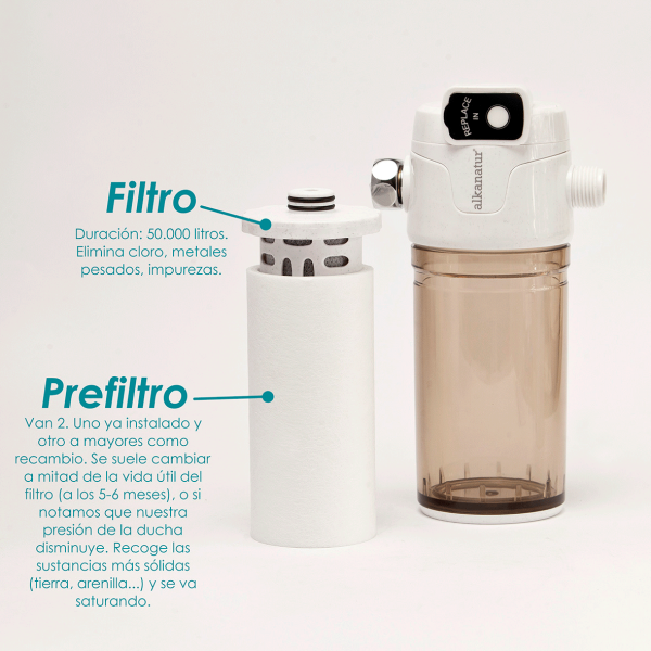 Alkanatur replaceable shower filter 50,000 L
