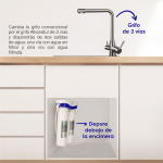 Système d'ultrafiltration sous plan de travail Alkanatur Depure avec robinet à 3 voies