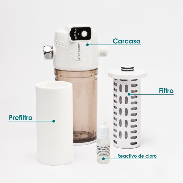 Alkanatur Drops jug and Replaceable shower filter Pack